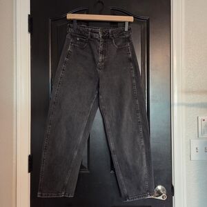 Whistles Authentic Black Barrel Leg High-Rise Jeans